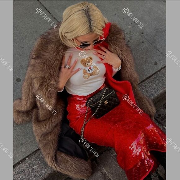 NWT ZARA Zara high waistβSEQUIN MIDI SKIRT ZW COLLECTION - Picture 2 of 9